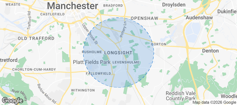 Longsight Airbnb map